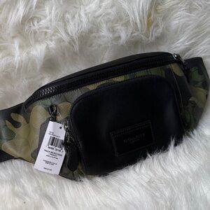 Coach Black and Green Camouflage Belt Bag